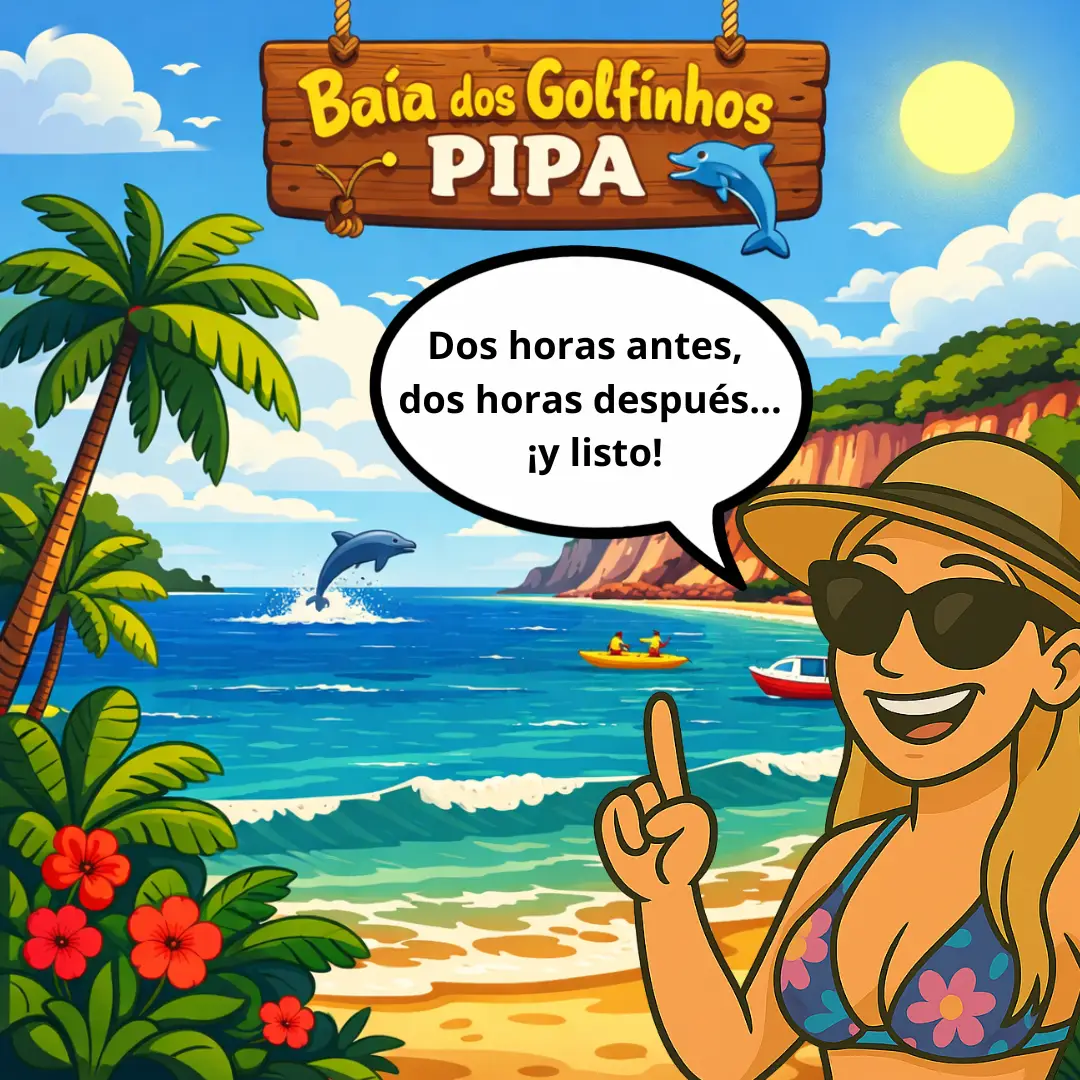 tabla de mareas baía dos golfinhos Pipa Brasil